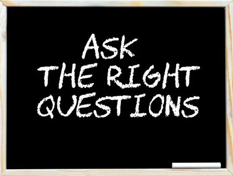 Ask the right questions Stock Photos