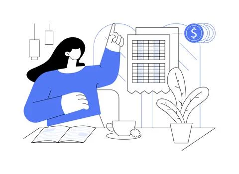 Asking for the bill isolated cartoon vector illustrations. Ilustración de archivo