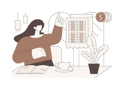 Asking for the bill isolated cartoon vector illustrations. Ilustración de archivo