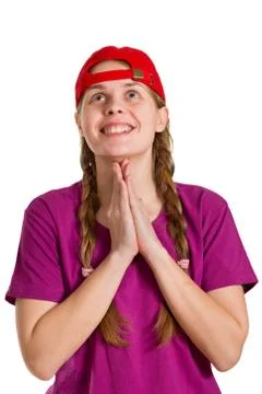 Asking girl Stock Photos