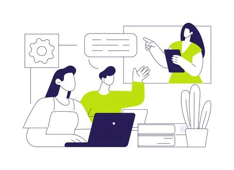 Asking a question isolated cartoon vector illustrations. Stock Illustration