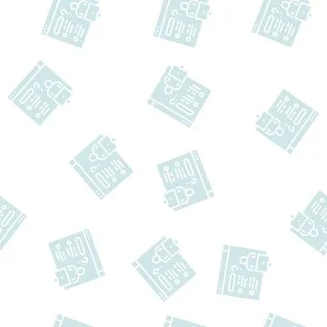 Asking question for solve problem glyph seamless pattern イラスト素材