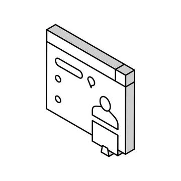 Asking question for solve problem isometric icon vector illustration Stock Illustration