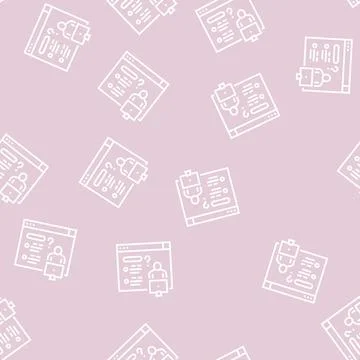 Asking question for solve problem line seamless pattern イラスト素材