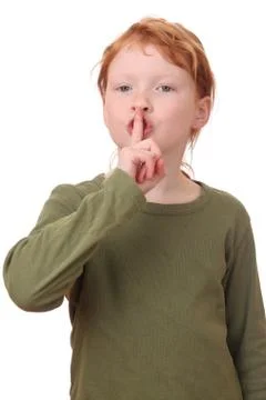 Asking for silence Stock Photos