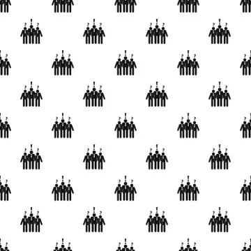 Asking teamwork pattern seamless vector Stock Illustration