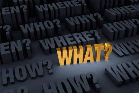 Asking "WHAT?" Stands Out Stock Illustration