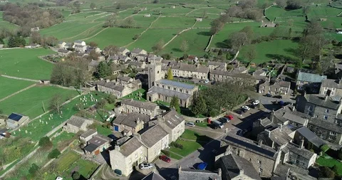Askrigg Drone Footage 2 動画素材 95286465