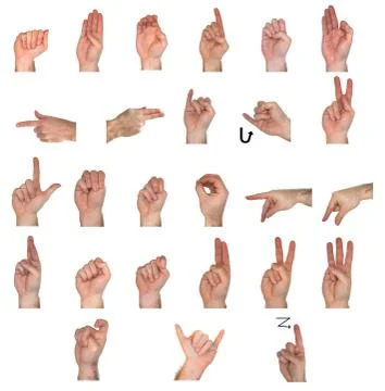 Asl alphabet Stock Illustration