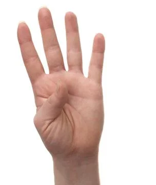 Asl number 4 Stock Photos