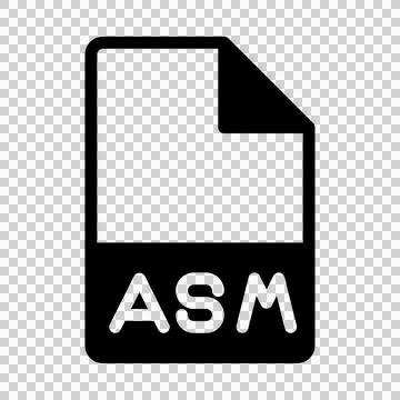 Asm file type icon. document files and folder format symbol icons Stock Illustration