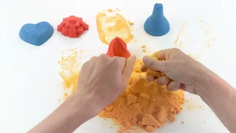 ASMR baking soda pebbles crush. Stock Footage 282195232