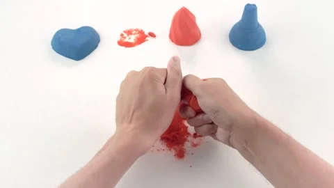 ASMR baking soda pebbles crush. Stock Footage 283013252