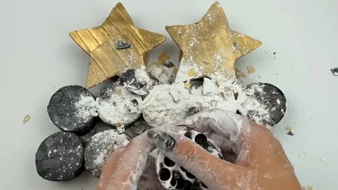 Asmr Cracking Soap Pinch Soap Satisfying Relaxing Slicing Session Video Stock Footage 311554333