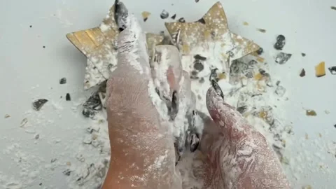 Asmr Cracking Soap Pinch Soap Satisfying Relaxing Slicing Session Video Stock Footage 311554341