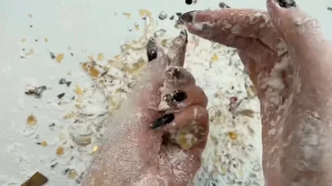 Asmr Cracking Soap Pinch Soap Satisfying Relaxing Slicing Session Video Stock Footage 311554342