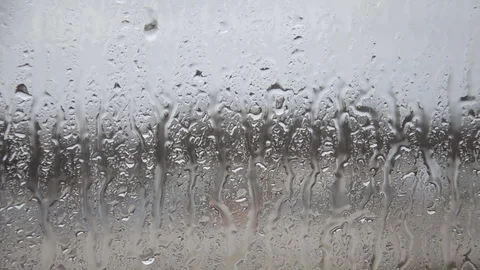 Asmr, Heavy rain pours down on the window. Water jets often run down the glass. Stock Footage 123412052