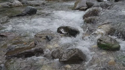 ASMR Relaxing Mountain Stream Flow Water Meditation 120fps Video stock 336850479