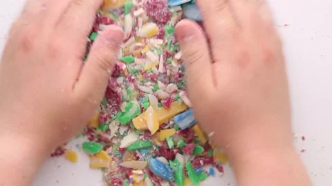 ASMR Soap Crumbs Collection Session Stock Footage 317164864