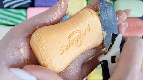 Asmr Soap Cutting Cracking Soap Pinch Soap Satisfying Relaxing Video Stock Footage 311558389