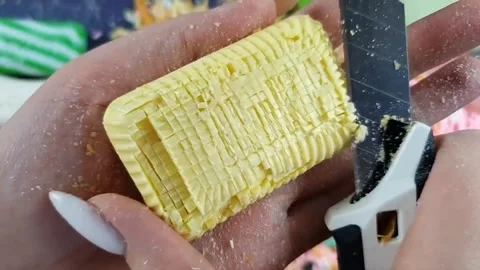 Asmr Soap Cutting Cracking Soap Pinch Soap Satisfying Relaxing Video Stock Footage 311558415