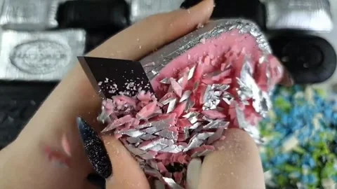 Asmr Soap Cutting Cracking Soap Pinch Soap Satisfying Relaxing Video Stock Footage 311558481