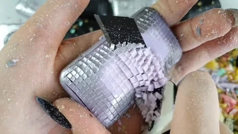 Asmr Soap Cutting Cracking Soap Pinch Soap Satisfying Relaxing Video Stock Footage 311558493