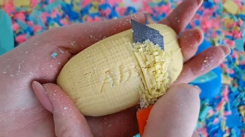 Asmr Soap Cutting Cracking Soap Pinch Soap Satisfying Relaxing Video Stock Footage 311558658