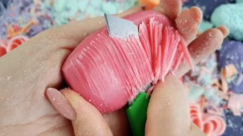 Asmr Soap Cutting Cracking Soap Pinch Soap Satisfying Relaxing Video Stock Footage 311558663
