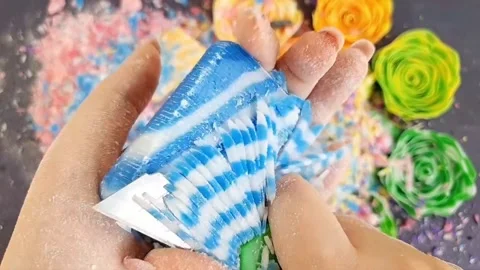 Asmr Soap Cutting Cracking Soap Pinch Soap Satisfying Relaxing Video Stock Footage 311558707