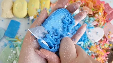 Asmr Soap Cutting Cracking Soap Pinch Soap Satisfying Relaxing Video Stock-Footage 311558817