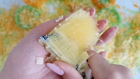 Asmr Soap Cutting Cracking Soap Pinch Soap Satisfying Relaxing Video Stock Footage 311558917