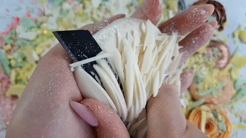 Asmr Soap Cutting Cracking Soap Pinch Soap Satisfying Relaxing Video Stock Footage 311558980