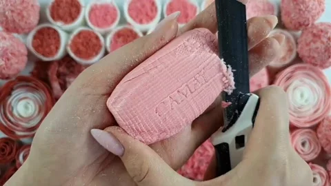 Asmr Soap Cutting Cracking Soap Pinch Soap Satisfying Relaxing Video Stock Footage 311559026