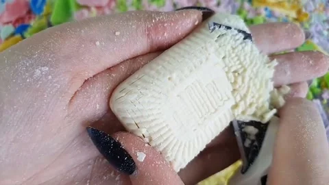 Asmr Soap Cutting Cracking Soap Pinch Soap Satisfying Relaxing Video Stock Footage 311559085