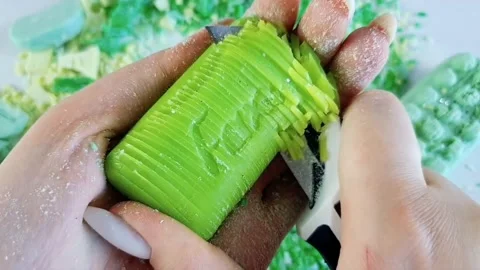 Asmr Soap Cutting Cracking Soap Pinch Soap Satisfying Relaxing Video Stock Footage 311559087