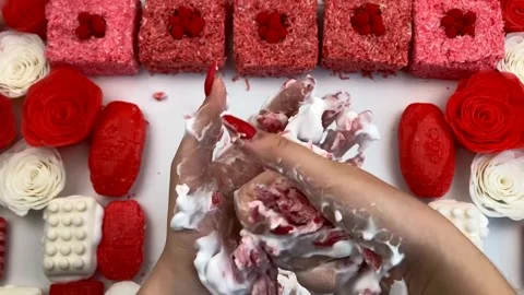 Asmr Soap Cutting Cracking Soap Pinch Soap Satisfying Relaxing Video Stock Footage 311559811