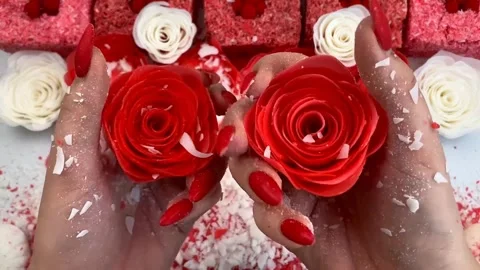 Asmr Soap Cutting Cracking Soap Pinch Soap Satisfying Relaxing Video Stock Footage 311559855