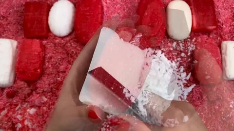 Asmr Soap Cutting Cracking Soap Pinch Soap Satisfying Relaxing Video Stock Footage 311559887