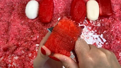 Asmr Soap Cutting Cracking Soap Pinch Soap Satisfying Relaxing Video Video stock 311559897