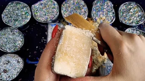 Asmr Soap Cutting Cracking Soap Pinch Soap Satisfying Relaxing Video Stock-Footage 311559985