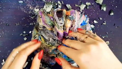 Asmr Soap Cutting Cracking Soap Pinch Soap Satisfying Relaxing Video Stock Footage 311560051