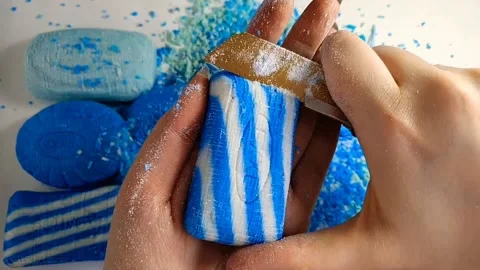 Asmr Soap Cutting Cracking Soap Pinch Soap Satisfying Relaxing Video Stock Footage 311560455