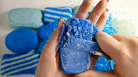 Asmr Soap Cutting Cracking Soap Pinch Soap Satisfying Relaxing Video Stock Footage 311560458