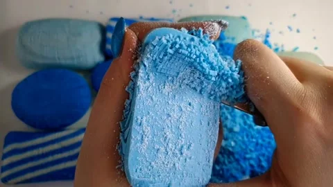 Asmr Soap Cutting Cracking Soap Pinch Soap Satisfying Relaxing Video Stock Footage 311560460