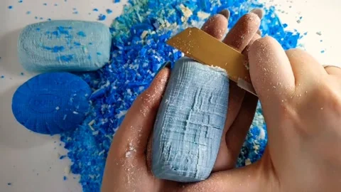 Asmr Soap Cutting Cracking Soap Pinch Soap Satisfying Relaxing Video Stock Footage 311560481