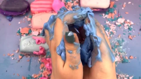 Asmr Soap Cutting Cracking Soap Pinch Soap Satisfying Relaxing Video Video stock 311563530