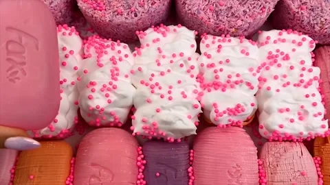 Asmr Soap Cutting Cracking Soap Pinch Soap Satisfying Relaxing Video Stock Footage 311564342