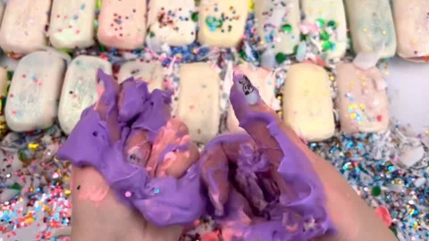 Asmr Soap Cutting Cracking Soap Pinch Soap Satisfying Relaxing Video Stock Footage 311567456