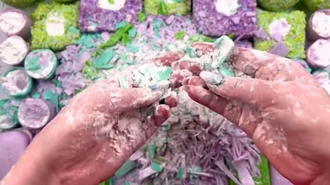 Asmr Soap Cutting Cracking Soap Pinch Soap Satisfying Relaxing Video Stock Footage 311568383